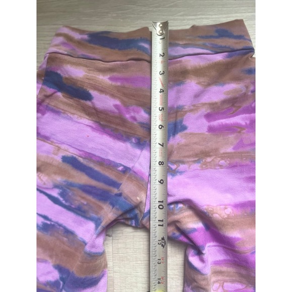 Purple tye dye leggings flare stretch - Picture 5 of 9